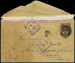 Vatican - c.5 postal cover from Ceylon to ... 