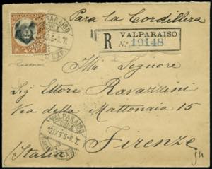 Chile - registered letter from Valparaiso to ... 