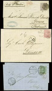 Great Britain - 3 letters: 1 of 1859 from ... 