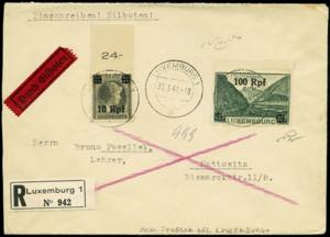 Luxembourg - German Occupation - registered ... 