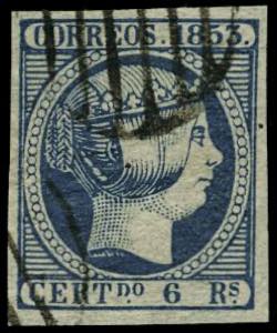 Spain - 1853 - Effigy Queen Isabella II ... 