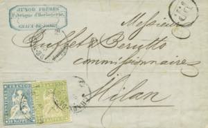 Switzerland - letter with text from Chaux de ... 