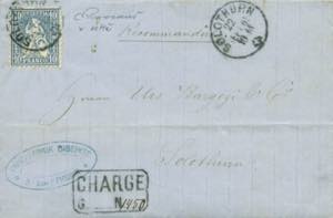 Switzerland - registered letter with text ... 