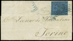 piccola lettera con testo del 25.4.1855 da ... 