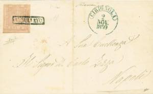 da Cirignola a Napoli del 2.11.1859 con gr.5 ... 