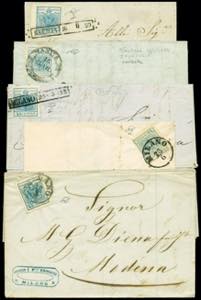 5 lettere con c.45 tipi e tonalità vari con ... 