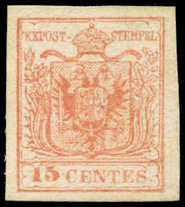 c.15 c.macchina III tipo rosso vermiglio ... 