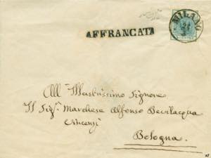 da Milano a Bologna del 24.3.1855 con c.45 ... 