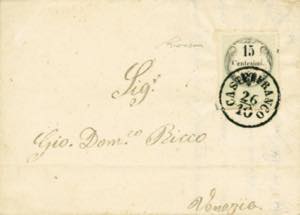 lettera con testo da Castelfranco a Venezia ... 