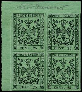 c.25 verde, errore di colore nella carta ... 
