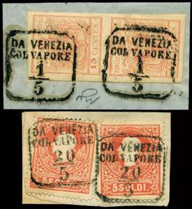 2 frammenti: 1 con coppia verticale c.15 ... 