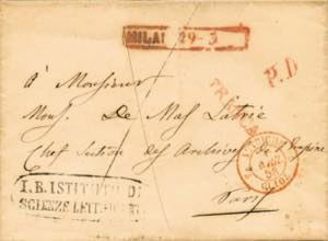da Milano a Parigi del 29.3.1858 con ann. ... 