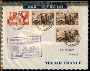 Aerogrammi e Primi Voli - Francia - 1946 (11 ... 