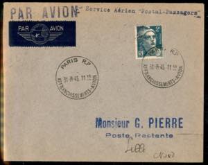 Aerogrammi e Primi Voli - Francia - 1945 (31 ... 