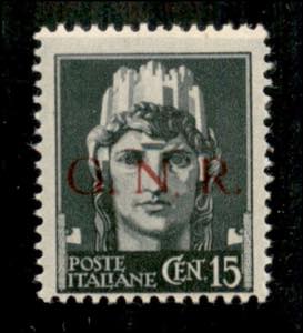 RSI - G.N.R. Brescia - 1943 - 15 cent ... 