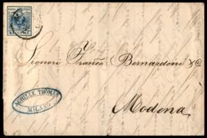 Lombardo Veneto - 45 cent (22) carta a ... 