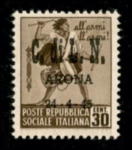 C.L.N. - Arona - 1945 - 30 cent (17) senza ... 