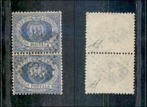 SAN MARINO - 1877 - 10 cent (3) - coppia ... 