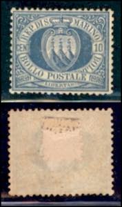 SAN MARINO - 1877 - 10 cent (3) - gomma ... 