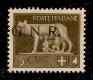 RSI - G.N.R. Brescia - 1943 - 5 cent ... 