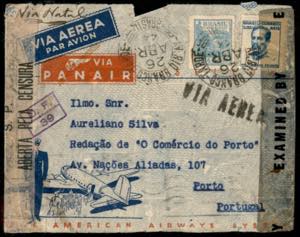 OLTRE MARE - BRASILE - Aerogramma da Av. Rio ... 