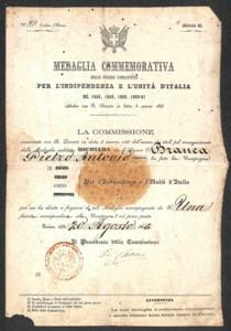 DOCUMENTI/VARIE - 1866 - Medaglia ... 