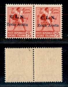 C.L.N. - Aosta - 1944 - 75 cent (3 varietà ... 