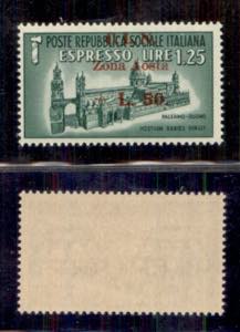 C.L.N. - Aosta - 1944 - 50 lire su 1,50 ... 