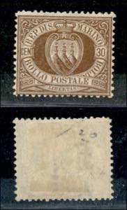 SAN MARINO - 1877 - 30 cent (6) - gomma ... 