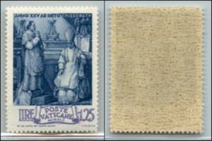 VATICANO - 1943 - 1,25 lire (82 - varietà) ... 