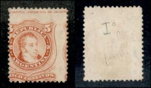 OLTRE MARE - ARGENTINA - 1867 - 5 cent (20) ... 