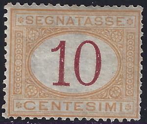 1870 - Segnatasse, cifra del valore in un ... 