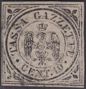 1859 - Aquilotto Tassa Gazzette Cent. 10 ... 