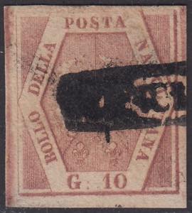 1858 - Stemma delle Due Sicilie, 10 grana ... 