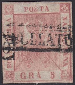 1858 - Stemma delle Due Sicilie, 5 grana ... 