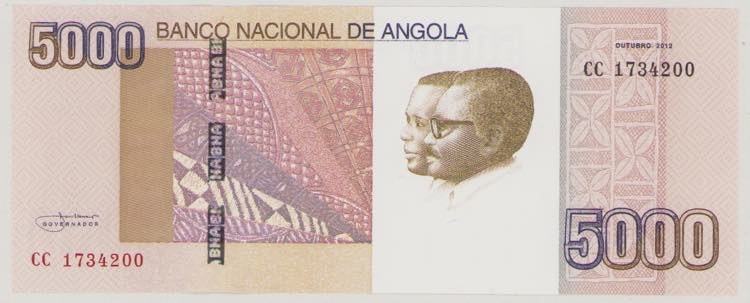 Angola, 5000 Kwanzas, October ... 