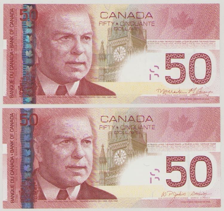 Canada, 50 $, 2004/2006, 2011, AHM ... 
