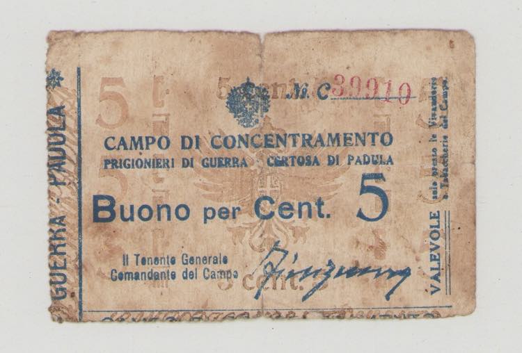 Italy, POW, WWI., Certosa di ... 