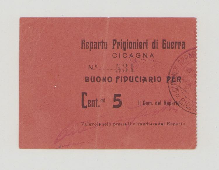 Italy, POW, WWI., Cicagna, 5 ... 