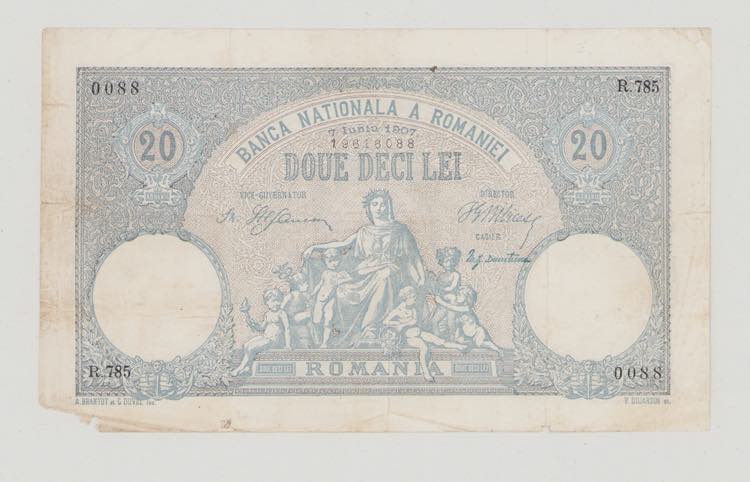 Romania, 20 Lei, 7.6.1907, R.785 ... 