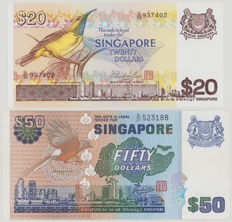 Singapore 20 Dollars, ND, A/33 ... 