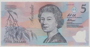 Australia, 5 Dollars, 7.7.1992, AA 13004300, ... 