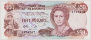 Bahamas, 50 Dollars, ND, A 878202, sign. ... 