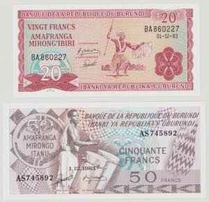 Burundi, 20 Francs, 1.12.1983, BA 860227, ... 