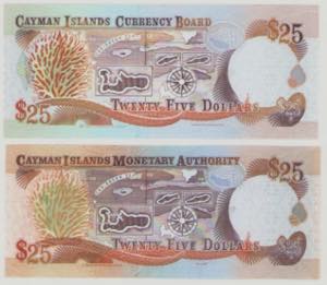Cayman Islands, 25 $, 1996, B/1 ... 
