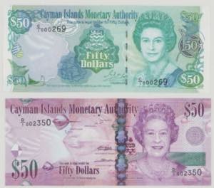 Cayman Islands, 50 $, 2001, C/1 000269, ... 