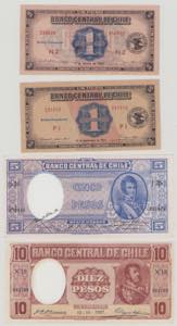 Chile, 1 & 1 Peso, 12.9.1932, 7.3.1933, ... 
