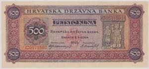 Croatia, 500 Kuna, 1.9.1943, ... 