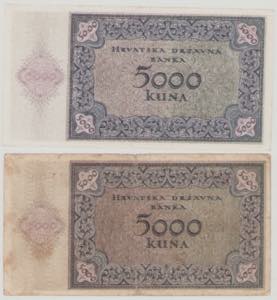 Croatia, 5000 & 5000 Kuna, ... 