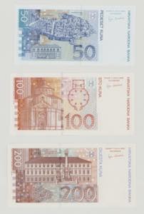 Croatia, 50 & 100 & 200 Kuna, ... 